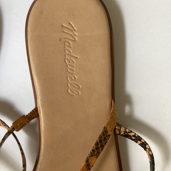 Madewell The Lyra Slide Sandal in Snake Embossed LeatherSize 9 - Picture 3 of 4